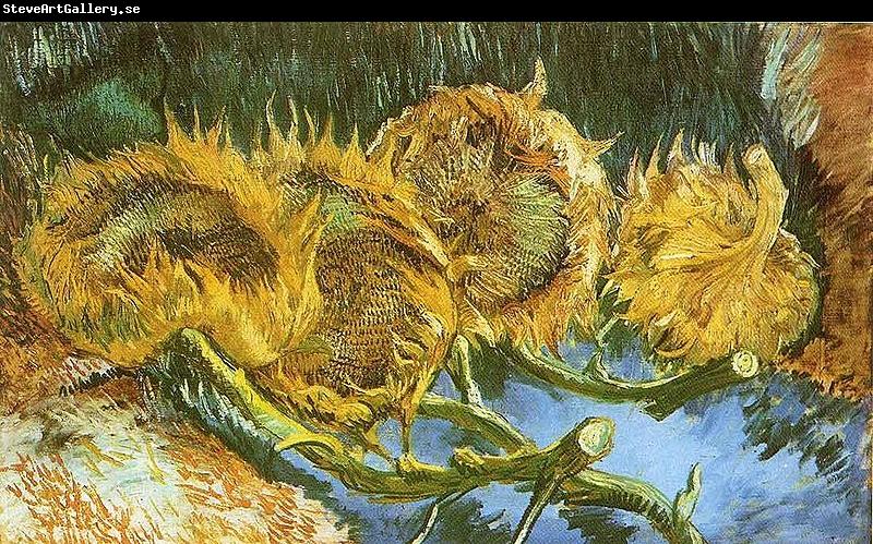 Vincent Van Gogh Four Cut Sunflowers